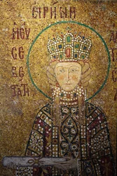 Empress Irene Holding a Scroll, Hagia Sophia Mosaic, Istanbul, Turkey