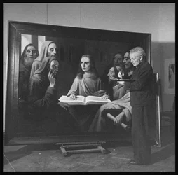 Han van Meegeren Painting Jesus Among the Doctors