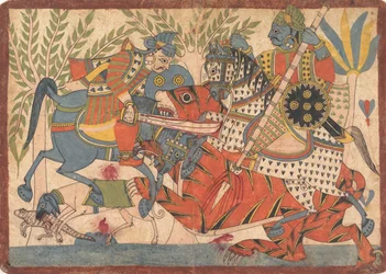 Harishchandra and his Minister Killing a Tiger