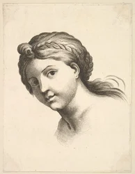 Head of a Woman, from Livre de Têtes Gravées d