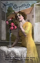 Hearty Greetings, Birthday Card, c1918