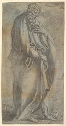 Heavily Draped Male Figure