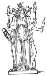Hecate, goddess of magic, ghosts and witchcraft