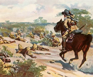 Hendrik Witboi Mortally Wounded in the Fighting at Fahlgras