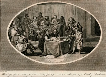 Henry III Presented to the Barons by the Earl of Pembroke, 1216