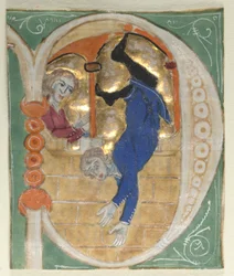 Historiated Initial P Excised from a Bible