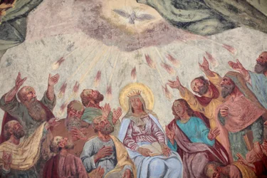 Holy Spirit fresco in Loreto church, Prague, Czech Republic