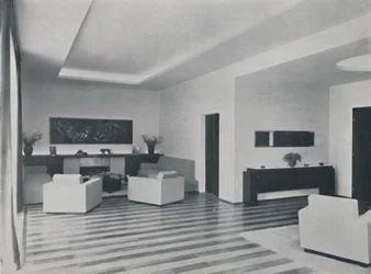 House in Bucharest by Rudolf Frankel - The sitting room, 1942