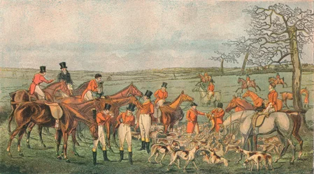 Hunting in Leicestershire, 1827 - In At The Death
