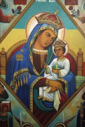 Icon in Beta Maryam mausoleum, Addis Ababa, Ethiopia