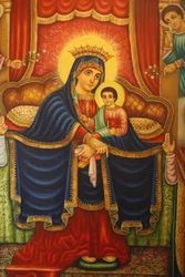 Icon in Beta Maryam mausoleum, Addis Ababa, Ethiopia