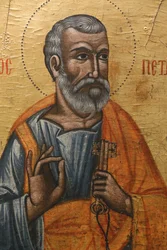 Icon in Pedoulas Byzantine Museum: Saint Peter (17th century)