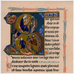 Illuminated Initial Letter B, 13th century, 1901