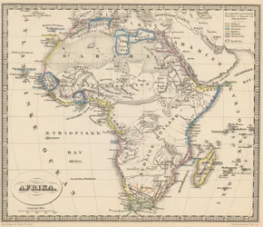 Illustration from the book Atlas of All Parts of the Earth by unknown author and published by Chr. Steen & Søn (Copenhagen, 1857)