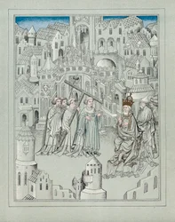 Illustration from the travels of the legendary English knight Sir John Mandeville