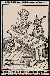 Illustration to the book Ship of Fools by Sebastian Brant