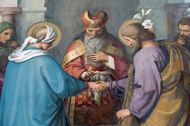 Imperial Cathedral of Speyer, Paintings by Schraudolph, Joseph and Mary, Wedding, Speyer, Germany