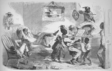 In the mansion of Robert W Barnwell at Beaufort, North Carolina, c1860