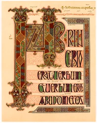 Initial page from the Lindisfarne Gospels