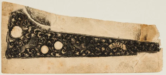 Ink Impression Pull from a Colt Revolver, ca. 1854