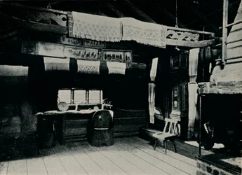 Interior from Mora, Skansen Open Air Museum, Stockholm, 1925