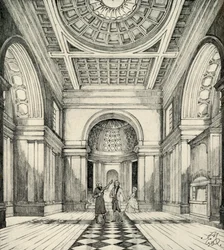 Interior of Ayot St. Lawrence Church, Hertfordshire