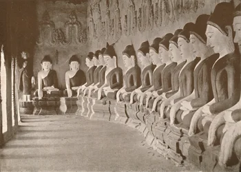 Interior of Buddhist Temple, Sagaing