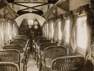 Interior of a Passenger Aeroplane Fitted with Napier Engines, c. 1920s