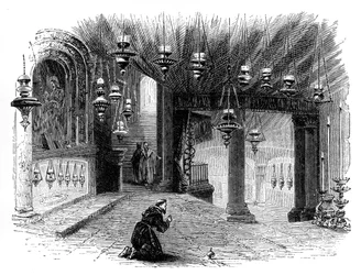 Interior of the Chapel of the Nativity, Bethlehem, c1888
