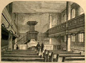 Interior of the Moravian Chapel in Fetter Lane, 1897