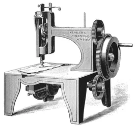Isaac Merrit Singers first sewing machine, patented in 1851 1880