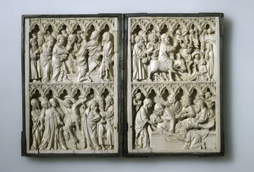 Ivory diptych with scenes from Life of Christ Property of Queen Jadwiga of Poland, 14th century