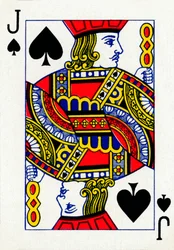 Jack of Spades from a Deck of Goodall & Son Ltd. Playing Cards, c1940