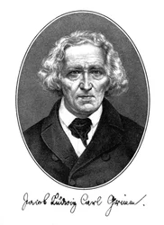 Jakob Ludwig Karl Grimm, German author, philologist and mythologist, 1887