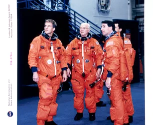John H Glenn and crew members