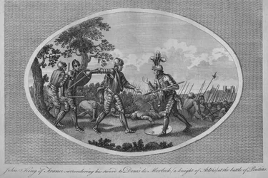 John II of France Surrendering His Sword to Denis de Morbeck at the Battle of Poitiers, 1356
