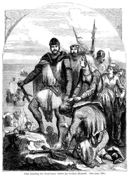 John kneeling for forgiveness before his brother Richard