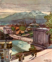 Kettenbrücke, Chain bridge, c1929