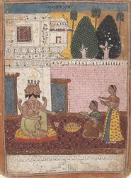 Khambavati Ragini from a Dispersed Ragamala Series