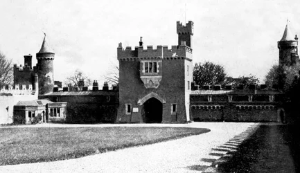 Killyleagh Castle courtyard, Killyleagh, County Down, Northern Ireland, early 20th century