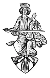 King David playing on a rote
