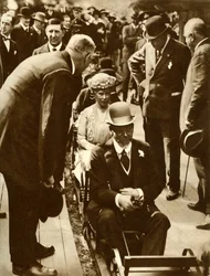 King George V and Queen Mary at the British Empire Exhibition, Wembley, London