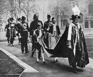 King George V in His Robes as Sovereign of the Order of Bath