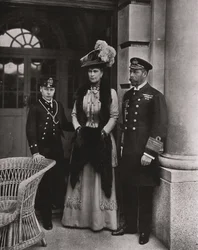 King George and Queen Mary with Their Son Prince Edward, May 1910