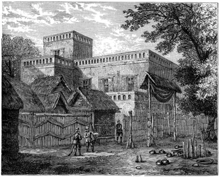 King Koffees Palace, Coomassie, Ashanti War, Africa