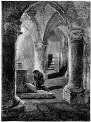 King Richard I 1157-1199 kneeling before the shrine of St Januarius
