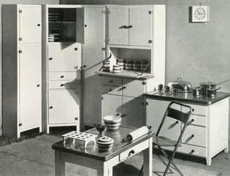 Kitchen furniture by Heals, London, 1937