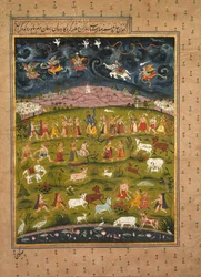 Krishna Supporting Mt. Govardhana