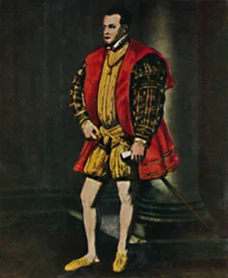 King Philip II of Spain - Painting by Titian