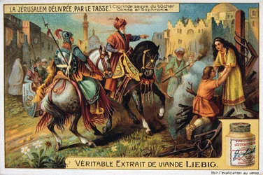 La Jerusalem Deliveree par le Tasse, Clorinde Saved from Burning, 19th Century